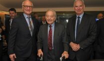 From Left to Right: Bruce Buck Chelsea FC Chairman, Squadron Leader (Retired) 'Benny' Goodman, Chairman of the Board of RAF Museum Trustees Sir Andrew Pulford