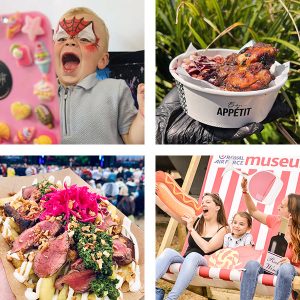 collage of different things at the barnet food festival