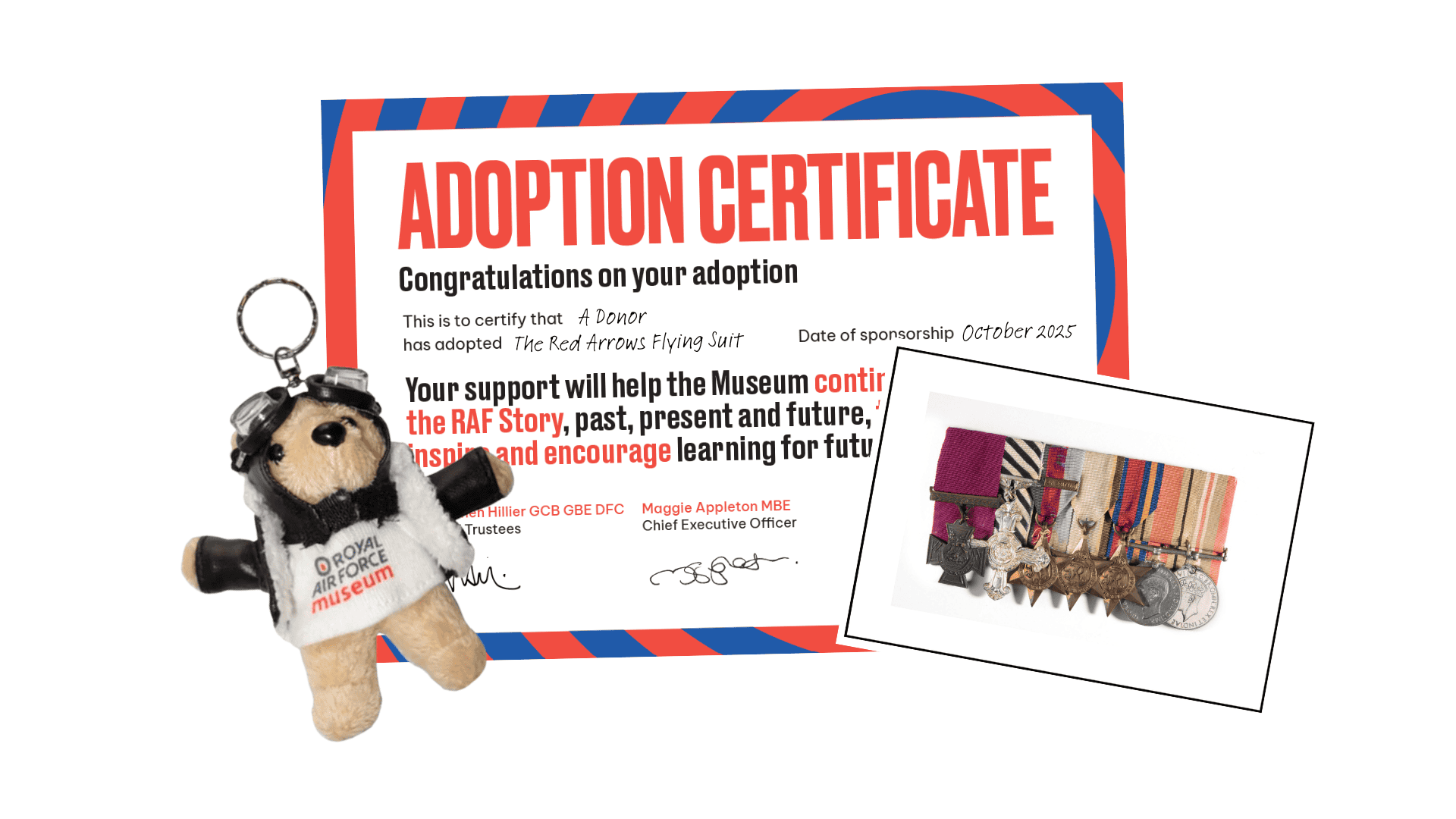 Medal bar of Wg Cdr James Brindley Nicolson VC