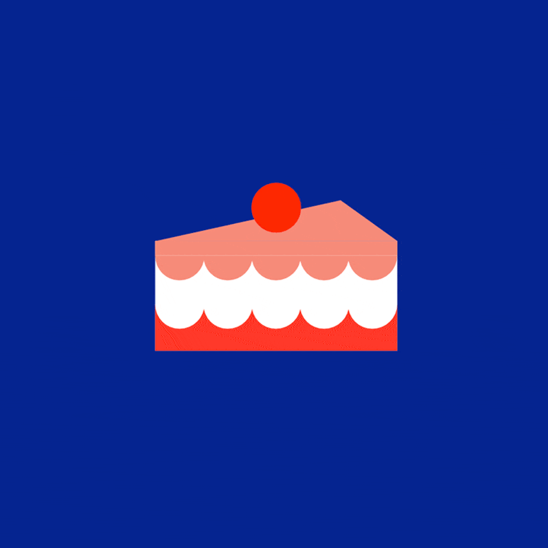 Graphic of a cake slice
