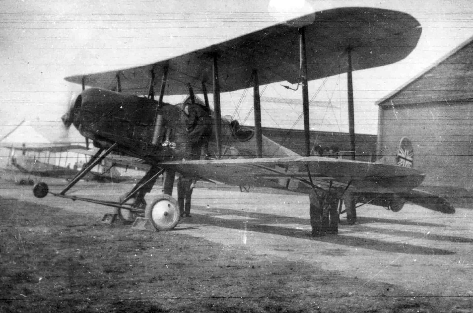 RE 5 At Central Flying School. Note Union flag on rudder and under-wing, before adoption of roundel as national identifier. (RAF Museum X003-2602-11179