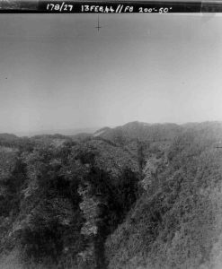 Jungle-covered mountains in Burma photographed by No. 27 Squadron, 13 February 1944 RAF Museum PC71/19/1496/1