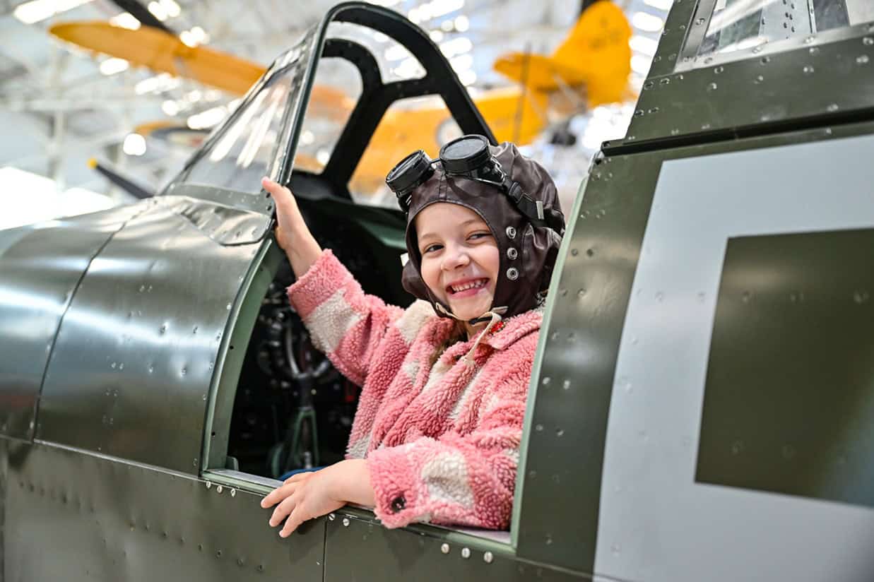 Sit in a replica Spitfire Cockpit