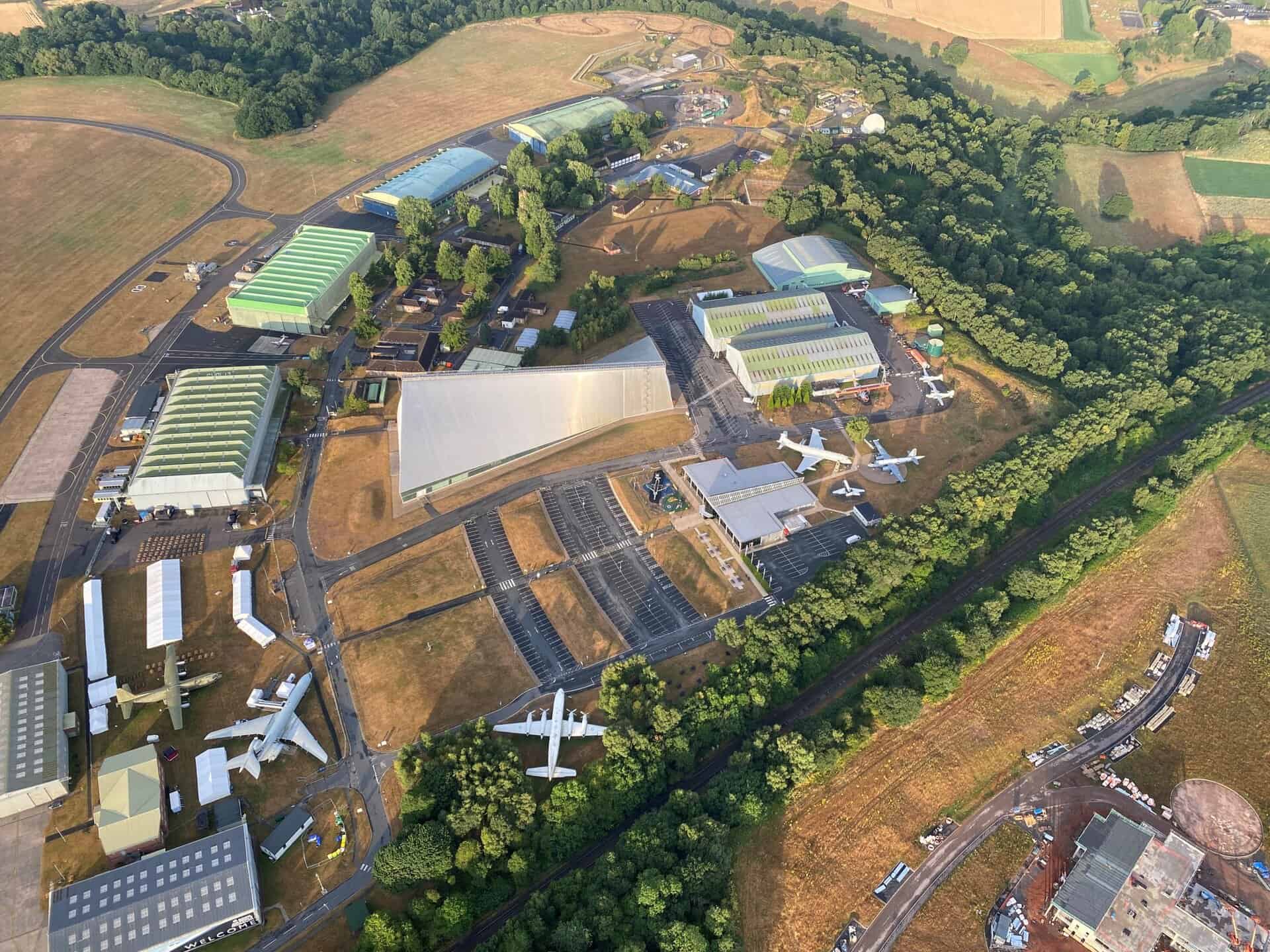 The Royal Air Force Museum Midlands site from the Air