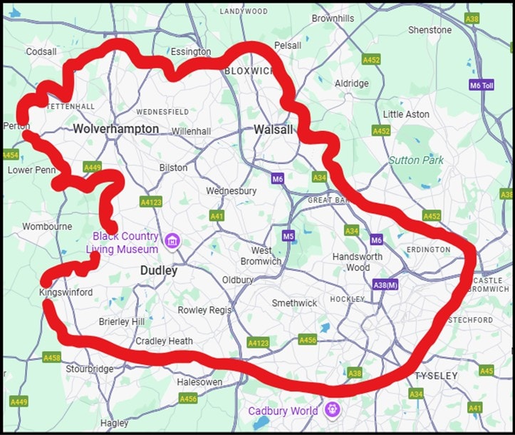 The area from where other organisations can apply for our community grants.