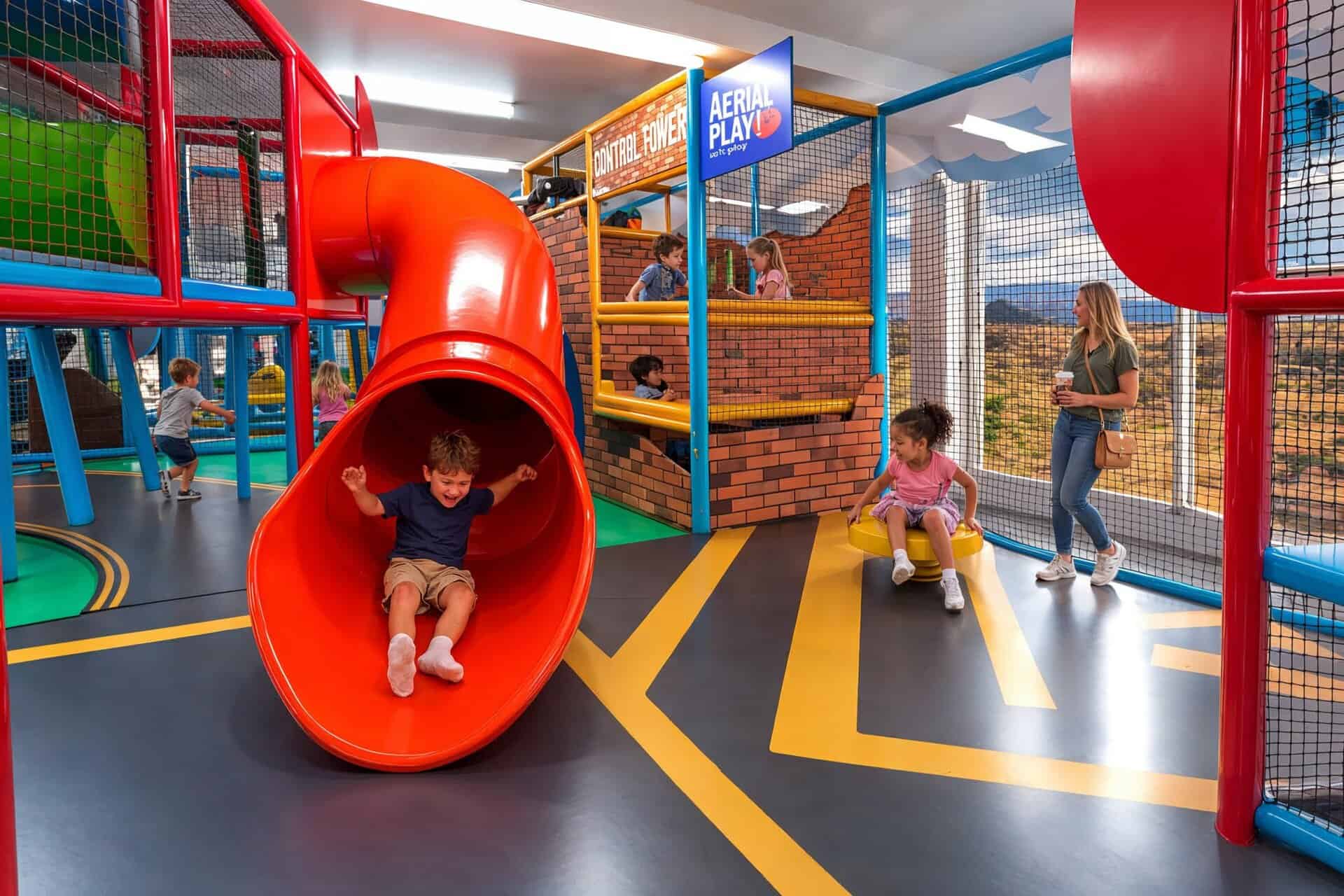 Children sliding in AeroPlay