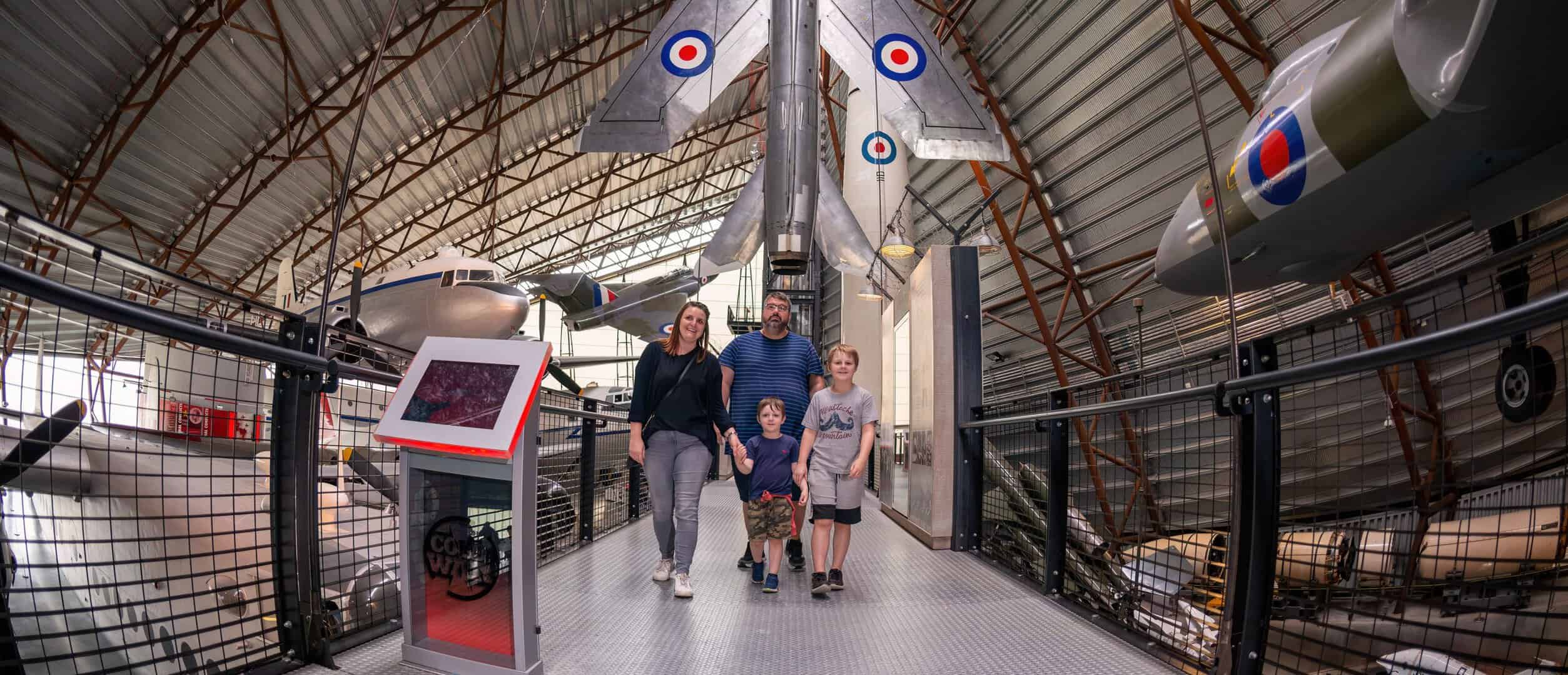 Visitors explore the RAF Museum Midlands National Cold War Exhibition