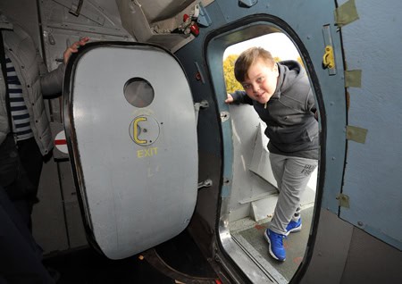 Young boy entering the Nimrod