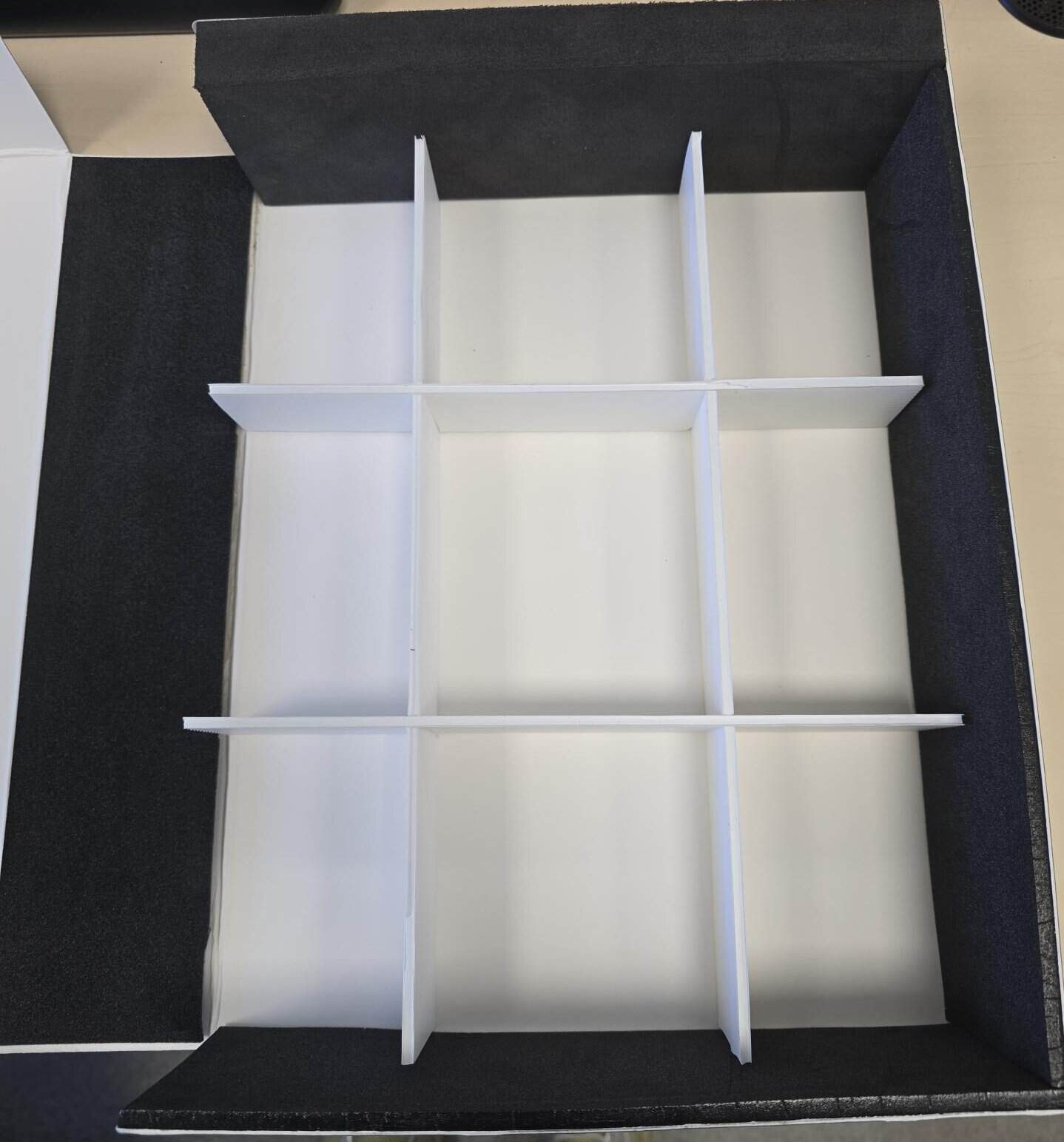 Bespoke box designed to protect the work