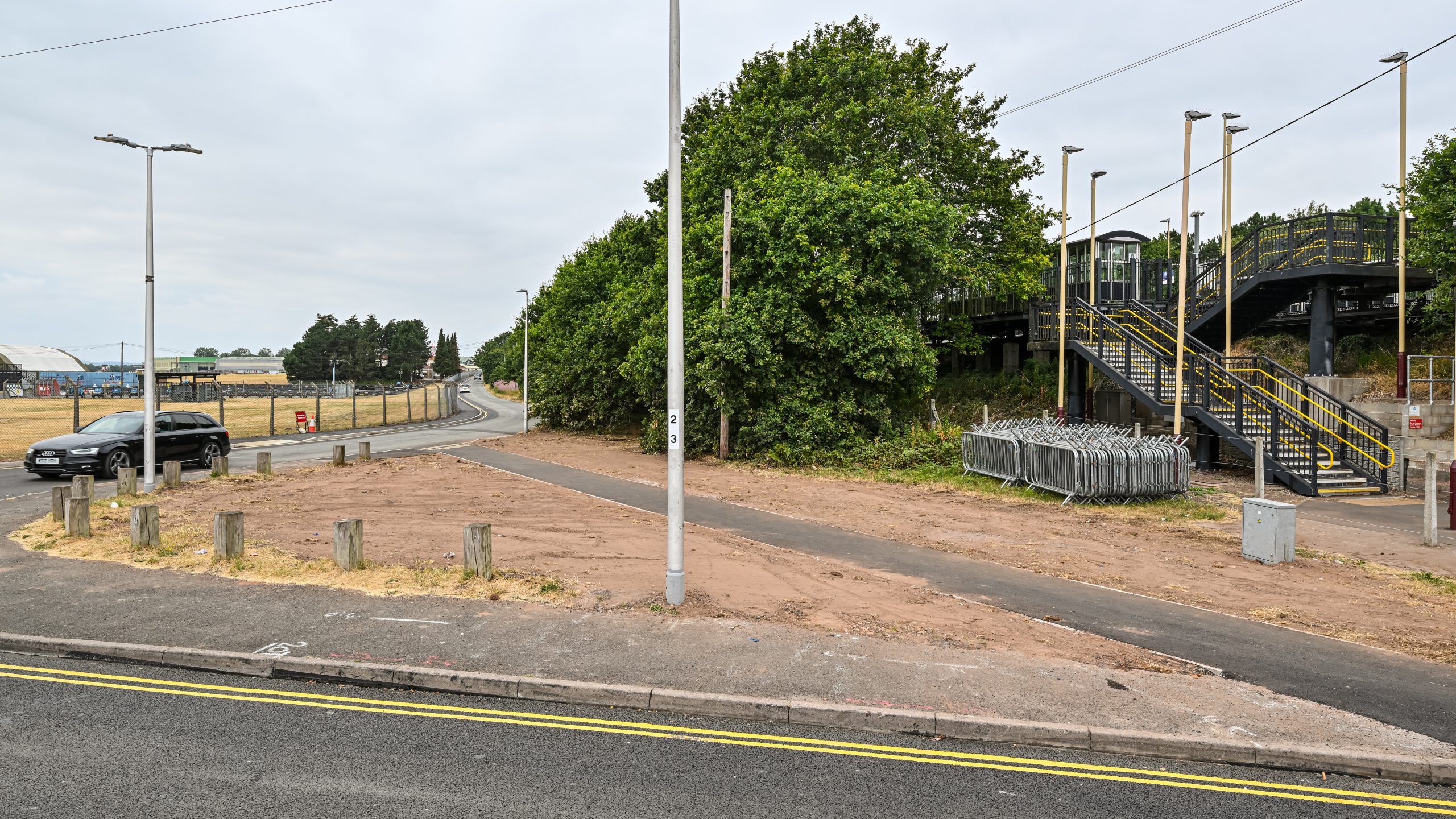 The Start of the footpath from Cosford Train Station.