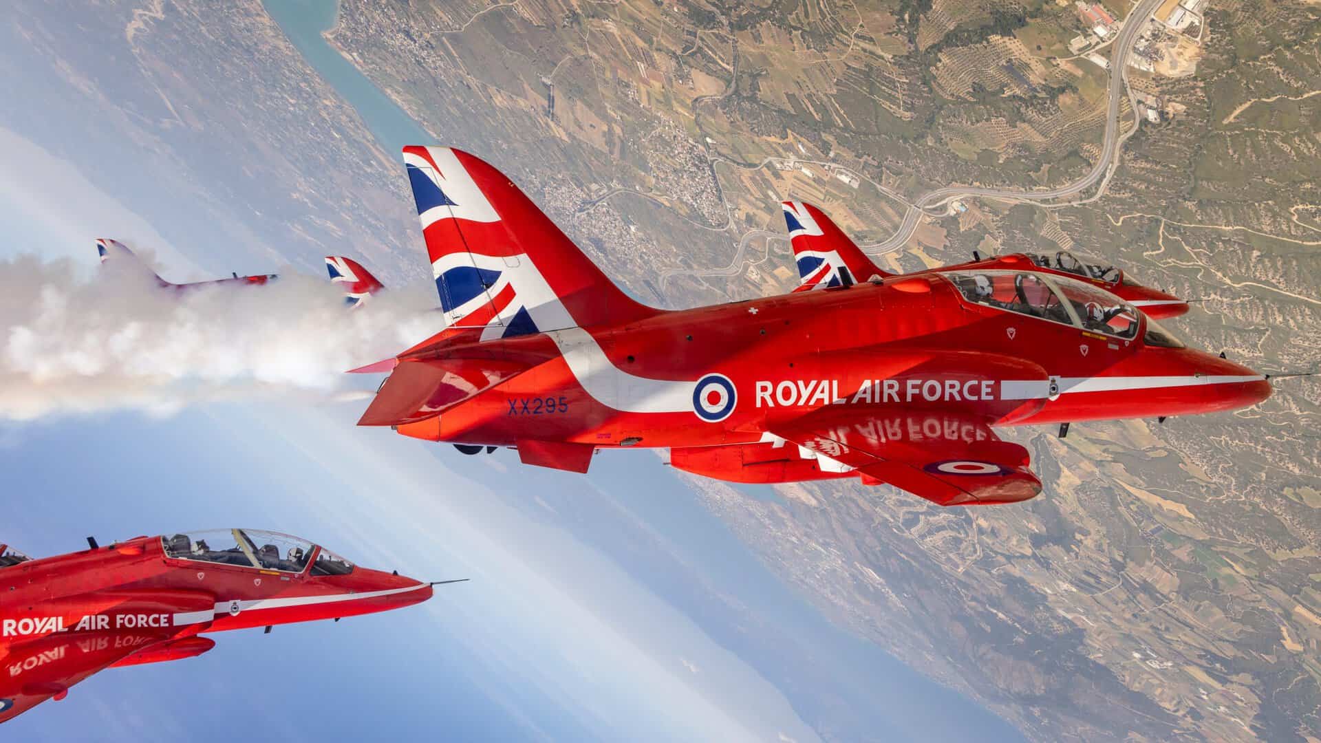 The World Famous Red Arrows in Flight