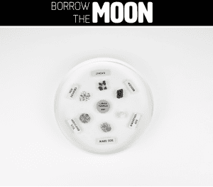 Picture of sample disc of moon rock