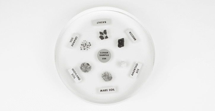 Picture of sample disc of moon rock