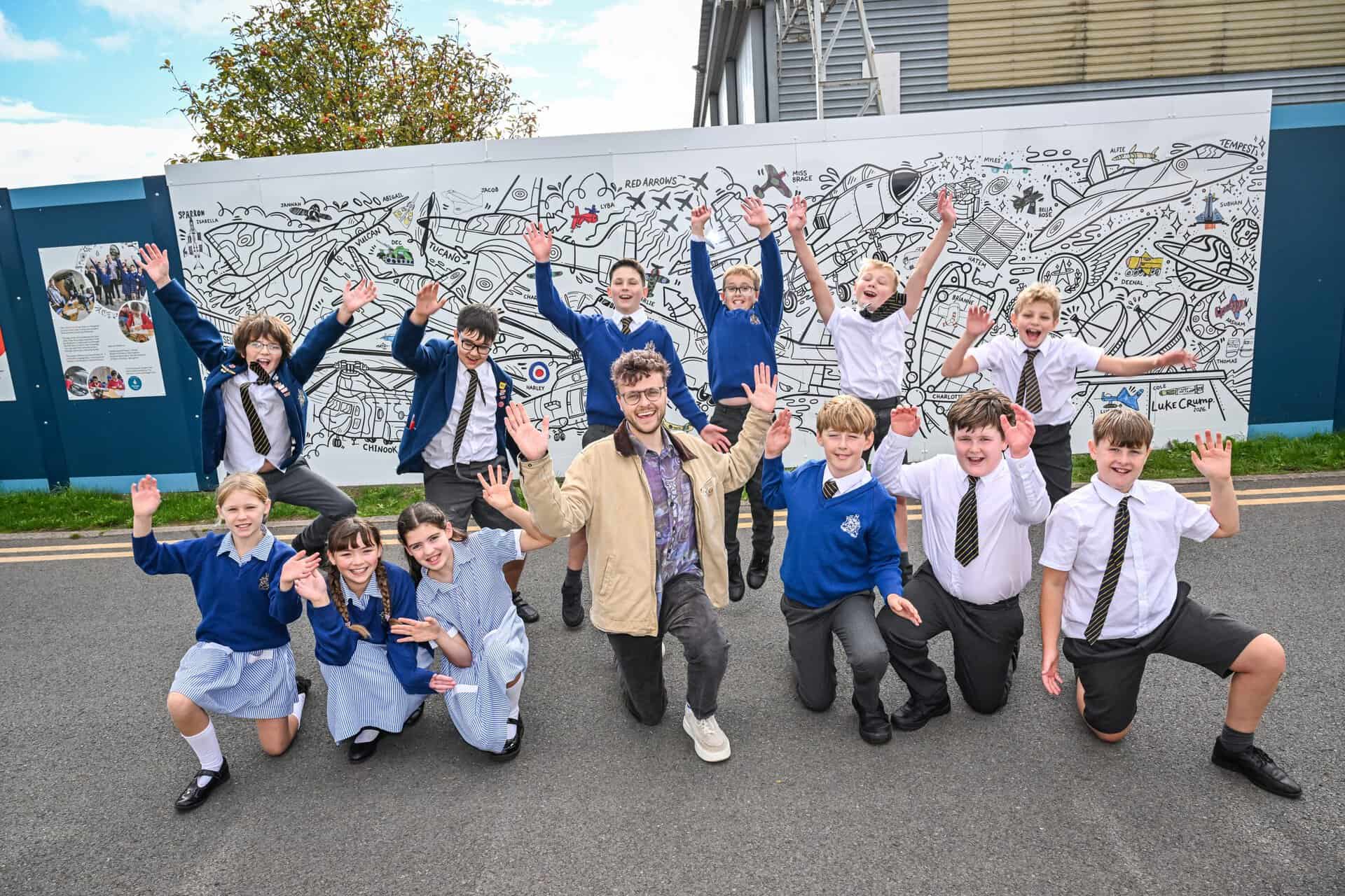 Students help bring RAF story to life in vibrant new murals
