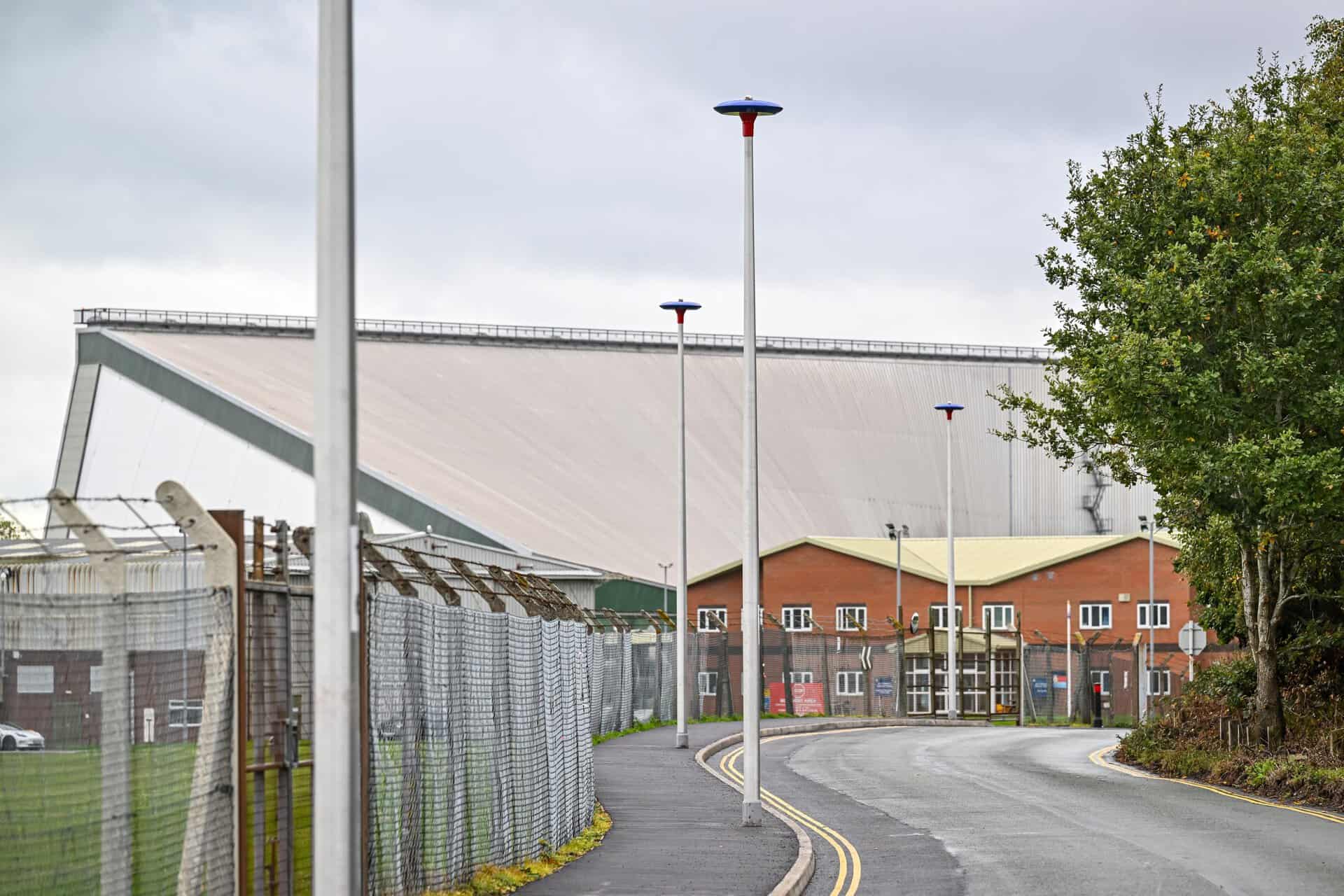 New footpath and RAF roundel inspired street lighting improves pedestrian access from Cosford train station to the Museum